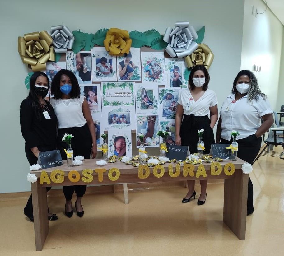 HMB celebra o Agosto Dourado com gestantes e puérperas da unidade