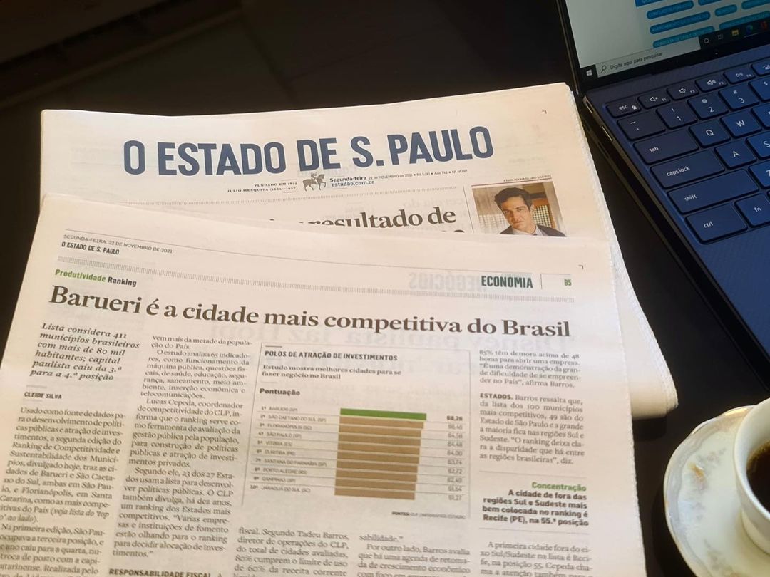 Pela segunda vez consecutiva, Barueri é a cidade mais competitiva do Brasil