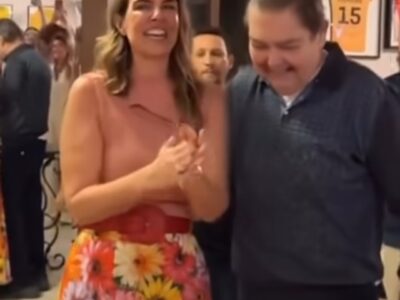 VÍDEO: Faustão aparece sem cadeira de rodas em festa da esposa após internação