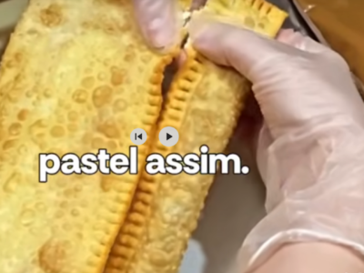 VÍDEO: Você já experimentou o pastel salgado que tem a borda doce?