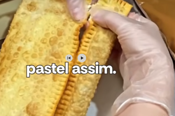 VÍDEO: Você já experimentou o pastel salgado que tem a borda doce?