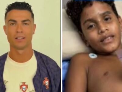VÍDEO: Cristiano Ronaldo surpreende criança que perdeu a família nos sismos da Venezuela