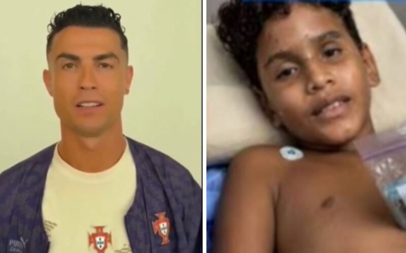 VÍDEO: Cristiano Ronaldo surpreende criança que perdeu a família nos sismos da Venezuela